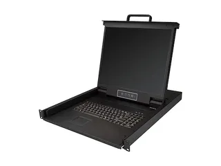 1-Port KVM Console 19 inch LCD Rack 1U USB QWERTY Keyboard - 1