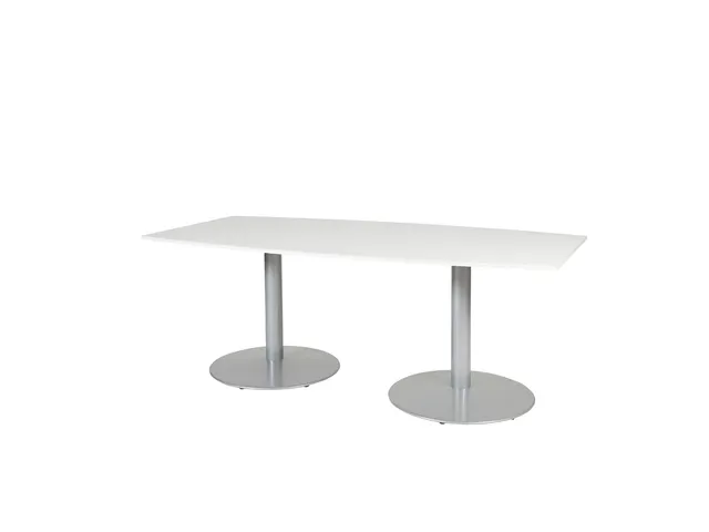 Linesto Vergadertafel Vaste Hoogte 200x100 Ton Grijs 25mm Alu