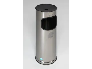 Combi-Asbak HXØ 610X250Mm Aluminium Opvangbak Zwart Rvs 17 Liter - 3
