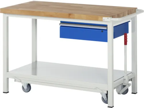 Werkbank 880x1250x700mm Beukenhouten Werkblad 1lade
