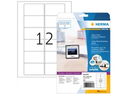 HERMA 5070 Video-etiketten voor VHS front A4 78,7x46,6mm Wit 300 stuks