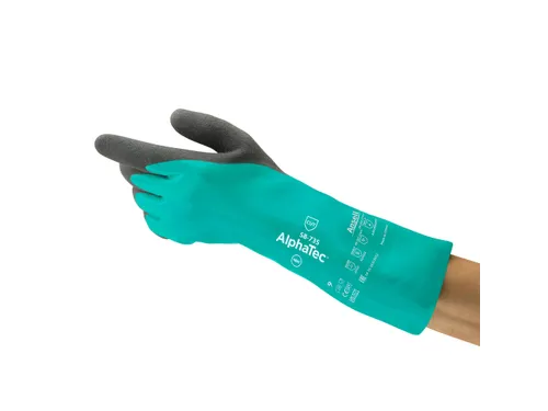 Ansell AlphaTec 58-735 nitril handschoenen, groen, maat 11, 6 paar