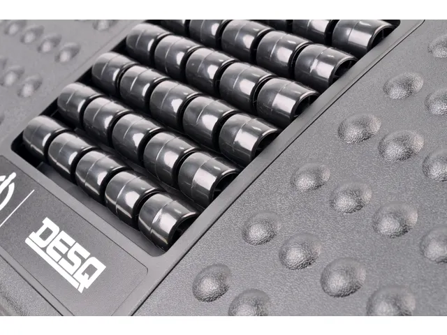 Voetensteun & Voetenbank Massage Rollers 6 Hoogte Standen Zwart