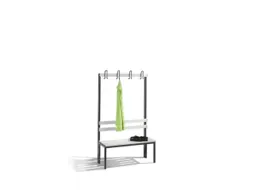 omkleedbank,HxLxD 1650x1000x400mm,PVC-lijst lichtgrijs,romp RAL7021