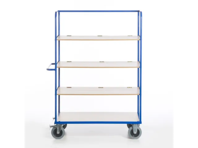 etagewagen,draagverm. 600kg,4etage(s),laadvl. LxB 1200x740mm,houtetage