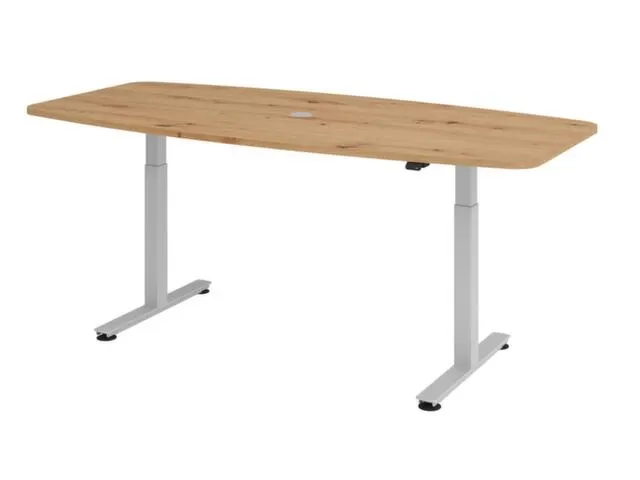 In hoogte verstelbare vergadertafel,HxBxD 710-1200x2200x1030mm