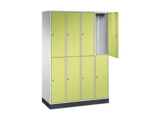 Dubbeldekse garderobekast,RAL 7035/RDS1108060,HxBxD 1950x1220x500mm - 1