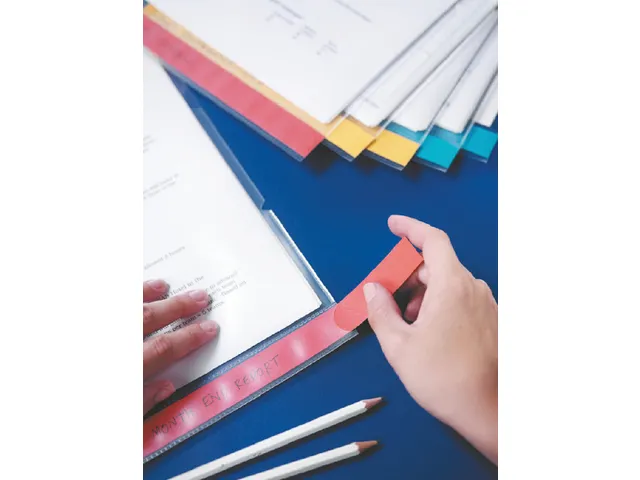 L-map Leitz premium A4 0.15mm PP gekleurde rand transparant