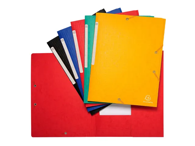 Elastomap A4 glanskarton 3 kleppen monobloc Assorti