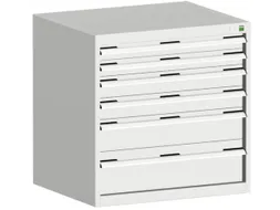 ladekast HxBxD 800x800x750mm 6laden romp RAL7035 front RAL7035