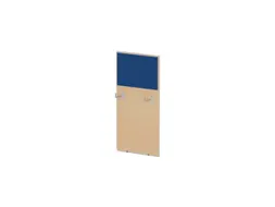 baliepaneel,v. bureau,aanbouw links,B 600mm,NE-esdoorn,BN6016-blauw