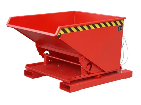 3-zijdig Kantelende Kiepbak 0.60m³ Rood 890x1010x1260mm