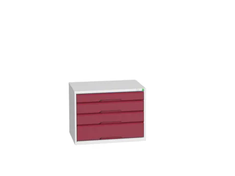 ladekast HxBxD 600x800x550mm 4laden romp RAL7035 front RAL3004
