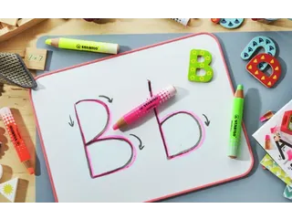 Whiteboardpotlood STABILO MARKdry 4 stuks neon kleuren - 5