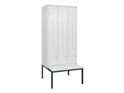 Z-garderobekast,HxBxD 2120x900x815mm,6vak,vak B 300mm,cil.-slot