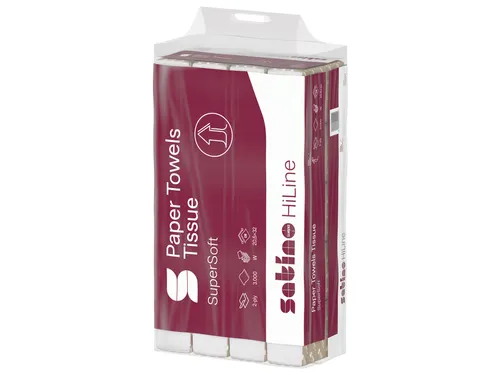 Handdoek Satino Prestige PT2 w-vouw 2-laags 20,6x32cm wit 276600