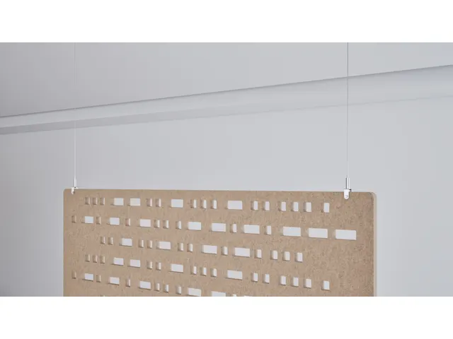 Ecran de séparation acoustique suspendu Feutre PET 200x120cm Beige