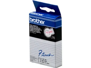 Lettertape Brother P-touch Tc-292 9mm Rood Op Wit - 1