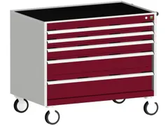 ladekast HxBxD 880x1050x650mm 5laden romp RAL7035 front RAL3004
