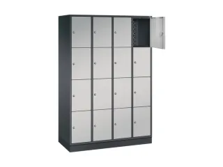 lockerkast,HxBxD 1950x1220x500mm,4x4vakken,cil.-slot,sokkel - 1