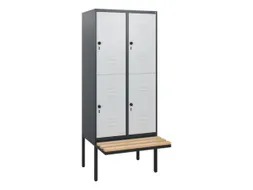 Dubbeldekse dekenkist,HxBxD 1950x800x815mm,2x2vak.,vak B 400mm