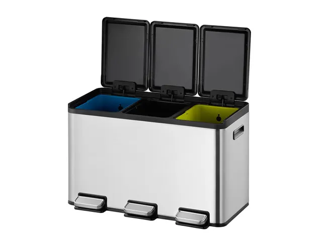 Essential splitted Recycler Pedaalemmer 3x10 Liter Mat RVS