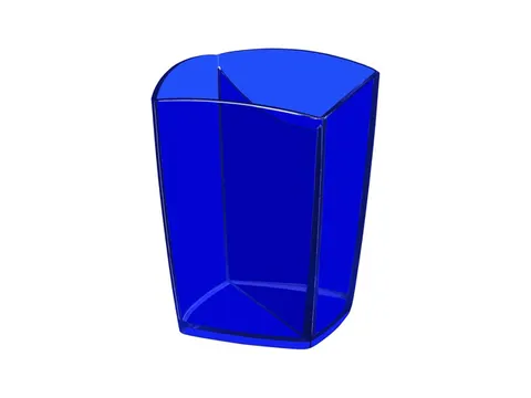Pot a crayons bleu transparent - Happy