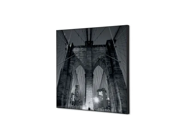 Wanddecoratie Textiel Set 40x40cm New York Manhattan Bridge