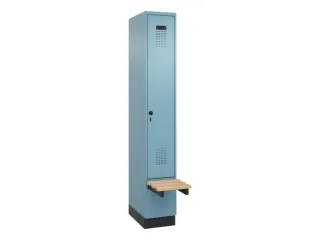 locker met bank,HxBxD 1950x300x815mm,1vak,vak B 300mm,draaigrendel - 2