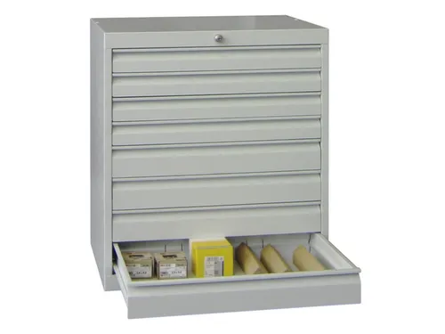 ladekast HxBxD 800x715x600mm 8laden slot RAL7035 front RAL7016