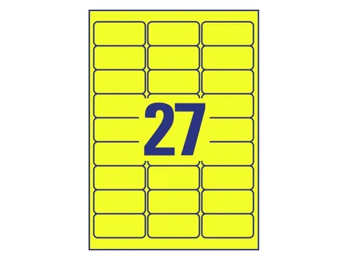 Avery Zweckform Ultra sterk etiket L6105-20 63.5x29.6mm Geel 540 stuks