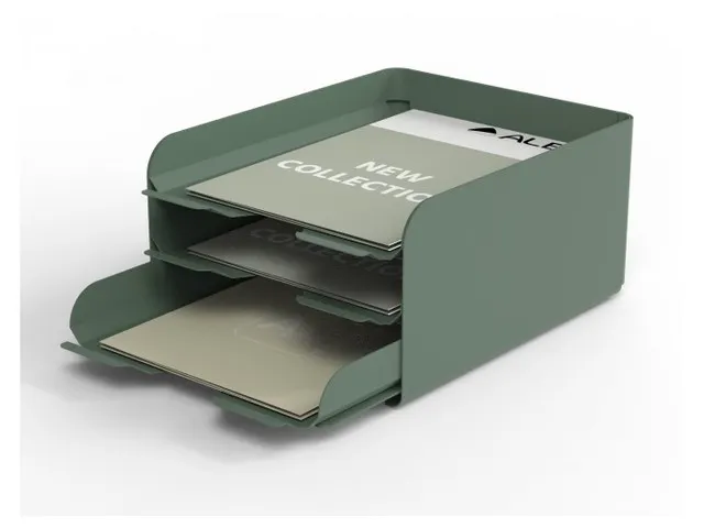 ODBLOC metalen brievenbak 3-delig groen