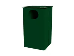 combi-asbak,HxBxD 537x325x388mm,afvalbak inhoud 35l,romp staal RAL6005