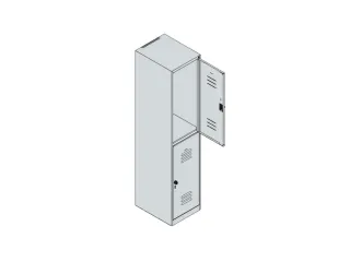 dubbeldekse locker,HxBxD 1850x400x500mm,1x2vak.,vak B 400mm - 4
