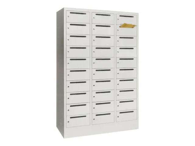 Postsorteerkast 1850x1230x500mm 3x10 Vakken Ral7035 Front Ral7035