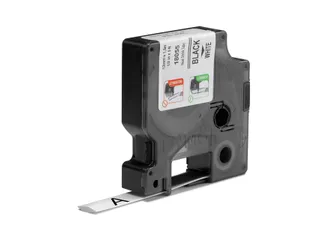 Labeltape Dymo Rhino industrieel krimpkous 12mm zwart op wit - 4