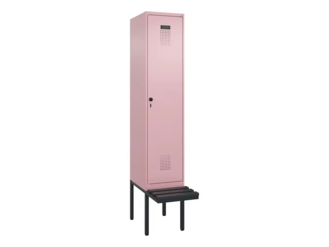 locker met bank,voor scheiding van kleding,HxBxD 2120x400x815mm,1vak
