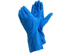 Tegera 184A chemische nitril handschoenen, blauw, maat 9, per 10 paar
