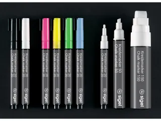 Krijtstift Sigel 1stuk wit wig punt 1-5 mm - 9