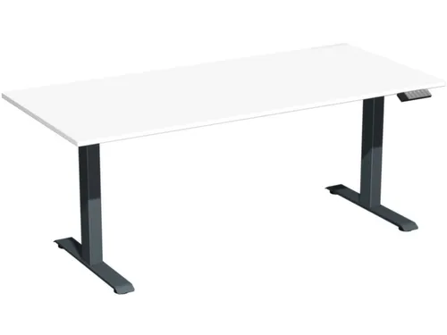 Elektrisch ihv bureau,HxBxD 630-1280x1600x800mm,blad wit