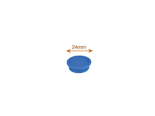 Magneet Nobo 24mm blauw 10 stuks