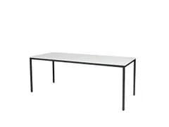 Domino Basic Tafel Vaste Hoogte 2000x800mm Grijs 25mm Zwart 4-Poots