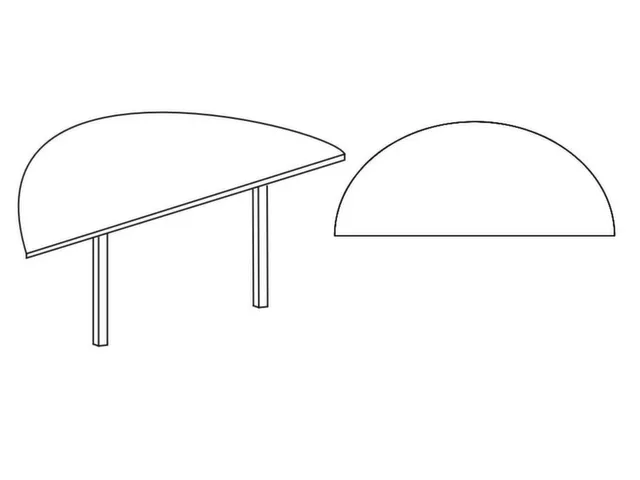 aanbouwtafel,i.h.v.,HxBxD 720-840x1600x800mm,halfrond,MP-lichtgrijs
