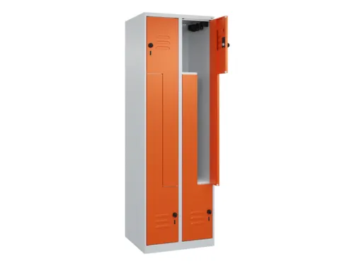 Z-garderobekast,HxBxD 1850x600x500mm,vak B 150/300mm,draaigrendel