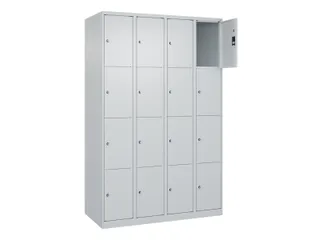 lockerkast,HxBxD 1850x1200x500mm,4x4vakken,vak B 300mm,cil.-slot - 1