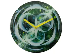 Tafelklok Nextime dia 20cm groen glas Cosmo Green Tafel