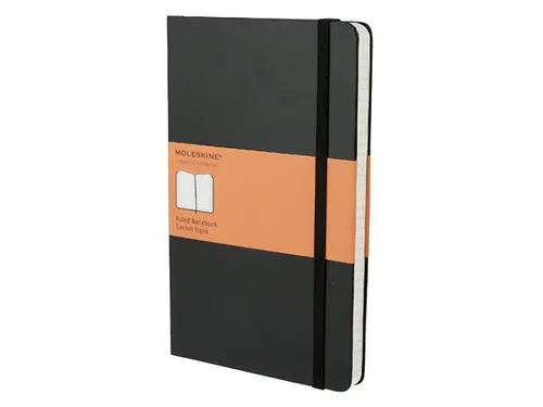 Notitieboek Moleskine large 130x210mm lijn hard cover zwart