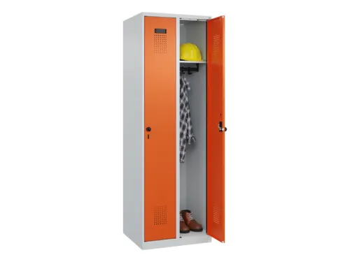 locker,HxBxD 1850x600x500mm,2vak,vak B 300mm,draaigrendel