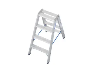 Vouwladder Aluminium H 950mm Aan Beide Zijden Te Gebruiken 2x4treden - 1