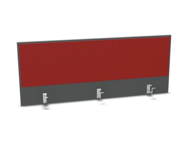 opzetpaneel bureau aanbouw achter MS-donkergrijs BN4011-rood 1400mm
